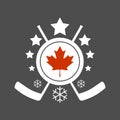 Ice Hockey Emblem Royalty Free Stock Photo