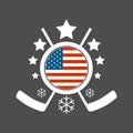 Ice Hockey Emblem Royalty Free Stock Photo