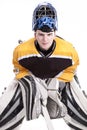 Ice hockey goalie Royalty Free Stock Photo