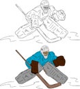 Ice hockey goalie