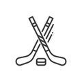 Ice hockey - line design single isolated icon