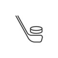 Ice hockey line icon