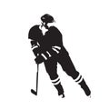 Ice hockey player, abstract vector silhouette