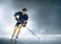 Ice hockey player in action. Royalty Free Stock Photo