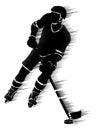 Ice Hockey Player Silhouette Concept Royalty Free Stock Photo