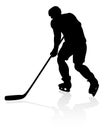 Ice Hockey Player Silhouette