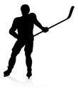 Ice Hockey Player Silhouette