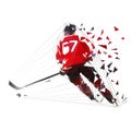 Ice hockey player skating with puck Royalty Free Stock Photo