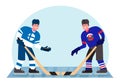 Ice hockey players. Competition between Finland and Slovakia. Royalty Free Stock Photo