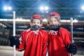 Ice Hockey - portrait boys players