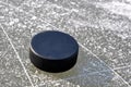 Ice hockey puck Royalty Free Stock Photo