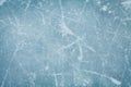 Ice hockey rink background or texture from above, macro, Royalty Free Stock Photo