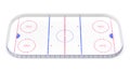 Ice hockey rink 3d rendering Royalty Free Stock Photo