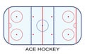 Ice Hockey Rink isolated on white background Royalty Free Stock Photo