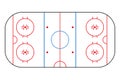 Ice hockey rink. Mockup background field for sport strategy and poster. Vector. Royalty Free Stock Photo