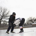 Ice hockey roughing. Royalty Free Stock Photo