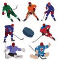 Ice hockey set Royalty Free Stock Photo