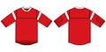 Ice hockey shirts / sportswear illustration / red