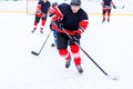 Ice hockey skater in counterattack Royalty Free Stock Photo