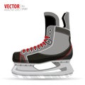 Ice hockey skates, on white background. Vector illustration. Ice hockey boot.