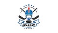 Ice Hockey Spartan Stars logo Symbol Design