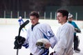 Ice hockey sport players Royalty Free Stock Photo