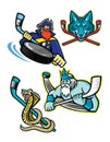 Ice Hockey Sports Mascot Collection