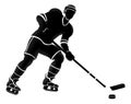 Ice Hockey Sports Player Silhouette