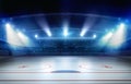 Ice hockey stadium 3d rendering Royalty Free Stock Photo