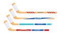Ice hockey sticks set. Sport symbol. Vector Illustration isolated on white background Royalty Free Stock Photo