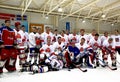 Ice-hockey teams after match