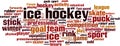 Ice hockey word cloud