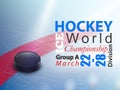 Ice hockey world championship vector banner