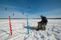 Ice hole fishing competition in Lapland