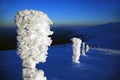 Ice idol in the Carpathian mountains Royalty Free Stock Photo