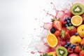 smoke hookah grape apple food fruit background orange juice nourishment ice. Generative AI. Royalty Free Stock Photo