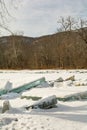 An Ice Jam on the Housatonic River Royalty Free Stock Photo