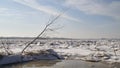 Ice jam on the Vistula River Royalty Free Stock Photo