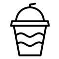 Ice juice cream single isolated icon with outline style