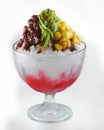 Ice kacang or ais kacang ABC in Malay language