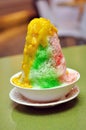 Ice kacang with mango topping