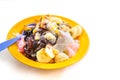 Ice kacang or shaved iced sweet dessert, popular in Malaysia Royalty Free Stock Photo