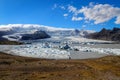 Ice lagoon and iceberg lake day view, Iceland Royalty Free Stock Photo