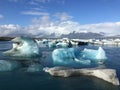 Ice lagoon Jokulsarlon, south iceland