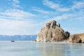 Ice on Lake Baikal, winter, island Olkhon, Irkutsk region, Russia