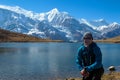 Ice Lake - A man enjoying his time by the Ice Lake