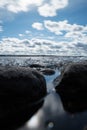 Ice on lake PyhÃÂ¤jÃÂ¤rvi in Tampere Royalty Free Stock Photo