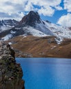 Ice Lake In San Juan Mountain Range in Colorado. Blue Water Glacial Lake. Royalty Free Stock Photo