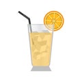 Ice lemon, ice orange, and orange juice icons Royalty Free Stock Photo