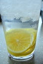 Ice lemon water beverage